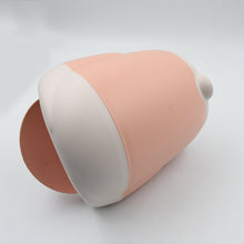 Small rabbit trash can with lid, ideal for desk and car use.