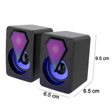 RGB Desktop Speakers, Plug, and Play USB Powered Speaker (2 Pc Set)