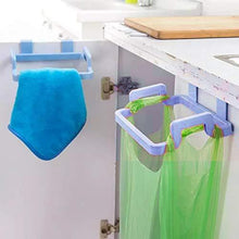 Rack holder for plastic garbage bags